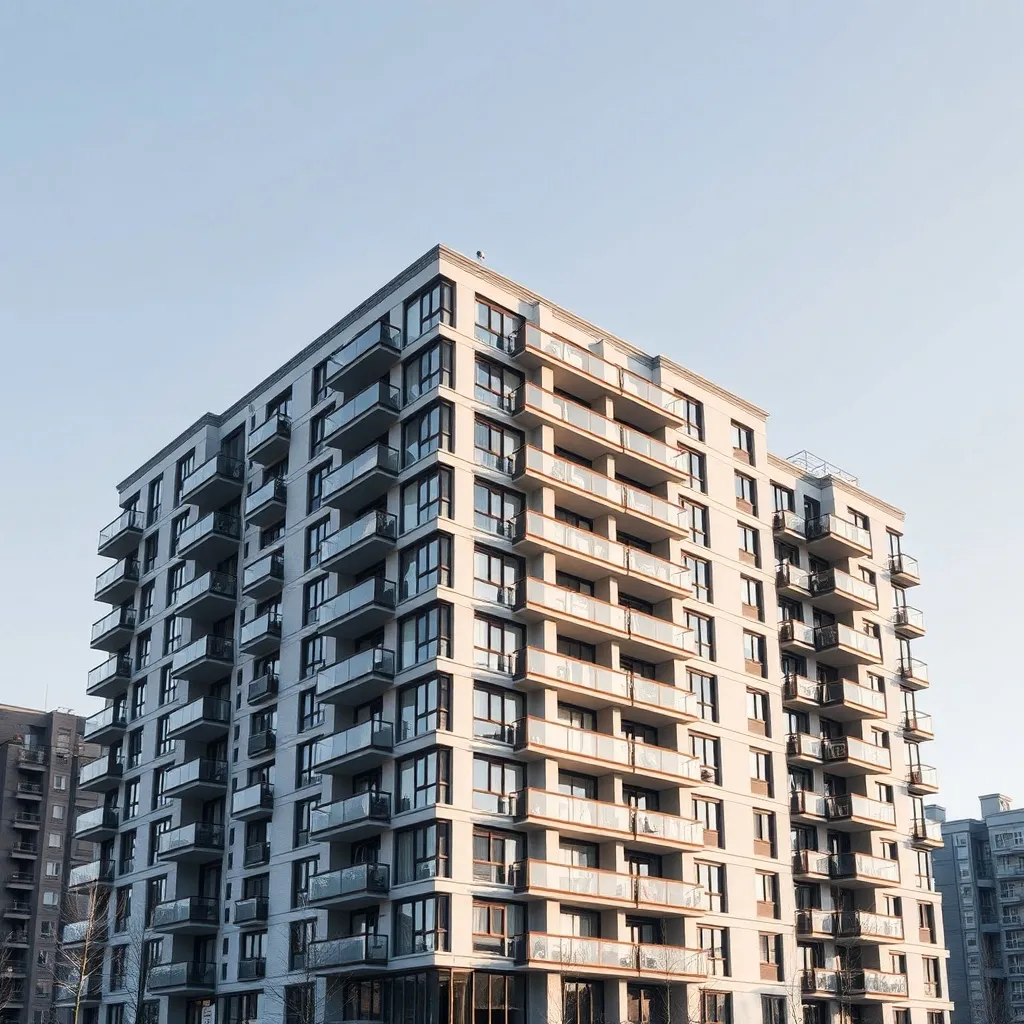 A professional architectural photograph of a modern resident