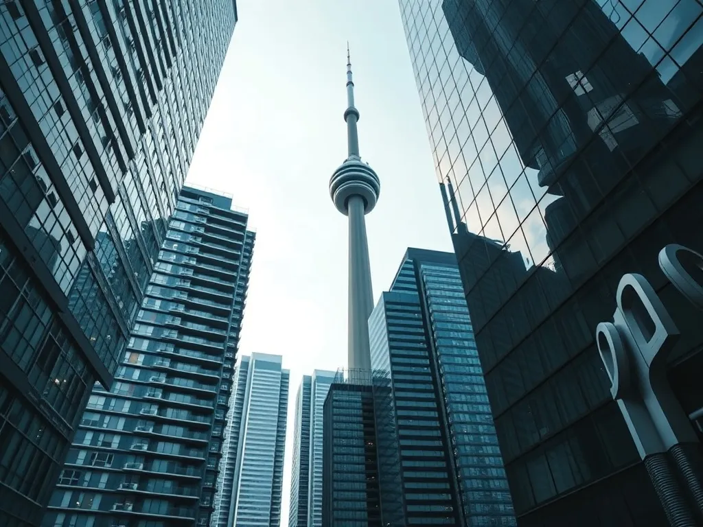 High-rise modern architecture in Toronto with a clean, profe